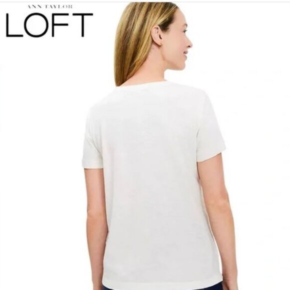 NWT LOFT - Autumn Festival Everyday Crew Tee - White NWT LOFT  $26 $39 - Picture 2 of 3